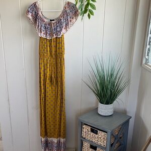 Bohemian Yellow Maxi Dress